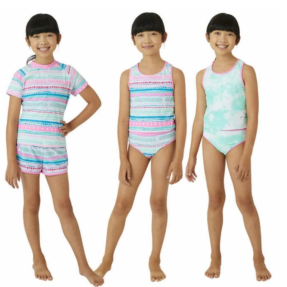 Eddie Bauer kids 4 piece mix & match Youth Reversible swim set